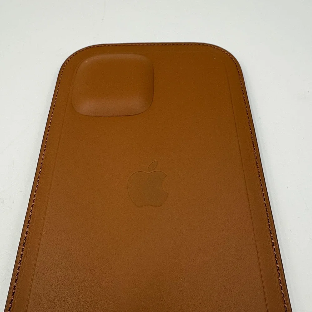 Apple Leather‎ Carry Case Brown Wrist Strap Sleeve For IPhone 12 Plain MagSafe